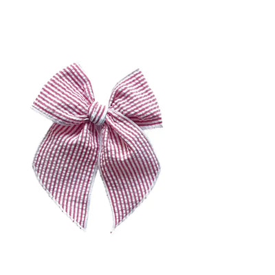 Red stripe bow