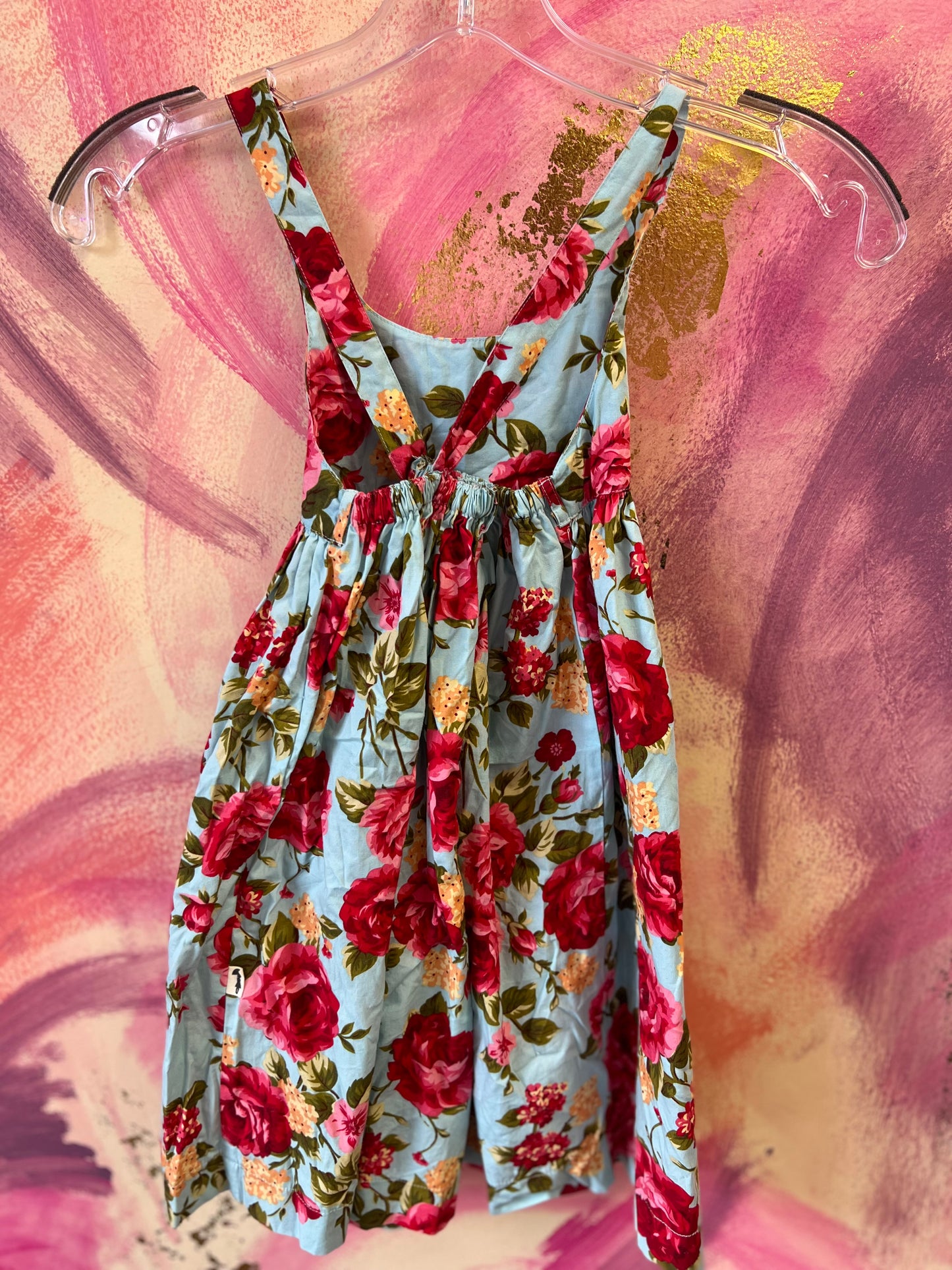 (Size 5) Lacey Lane Blue Floral Dress