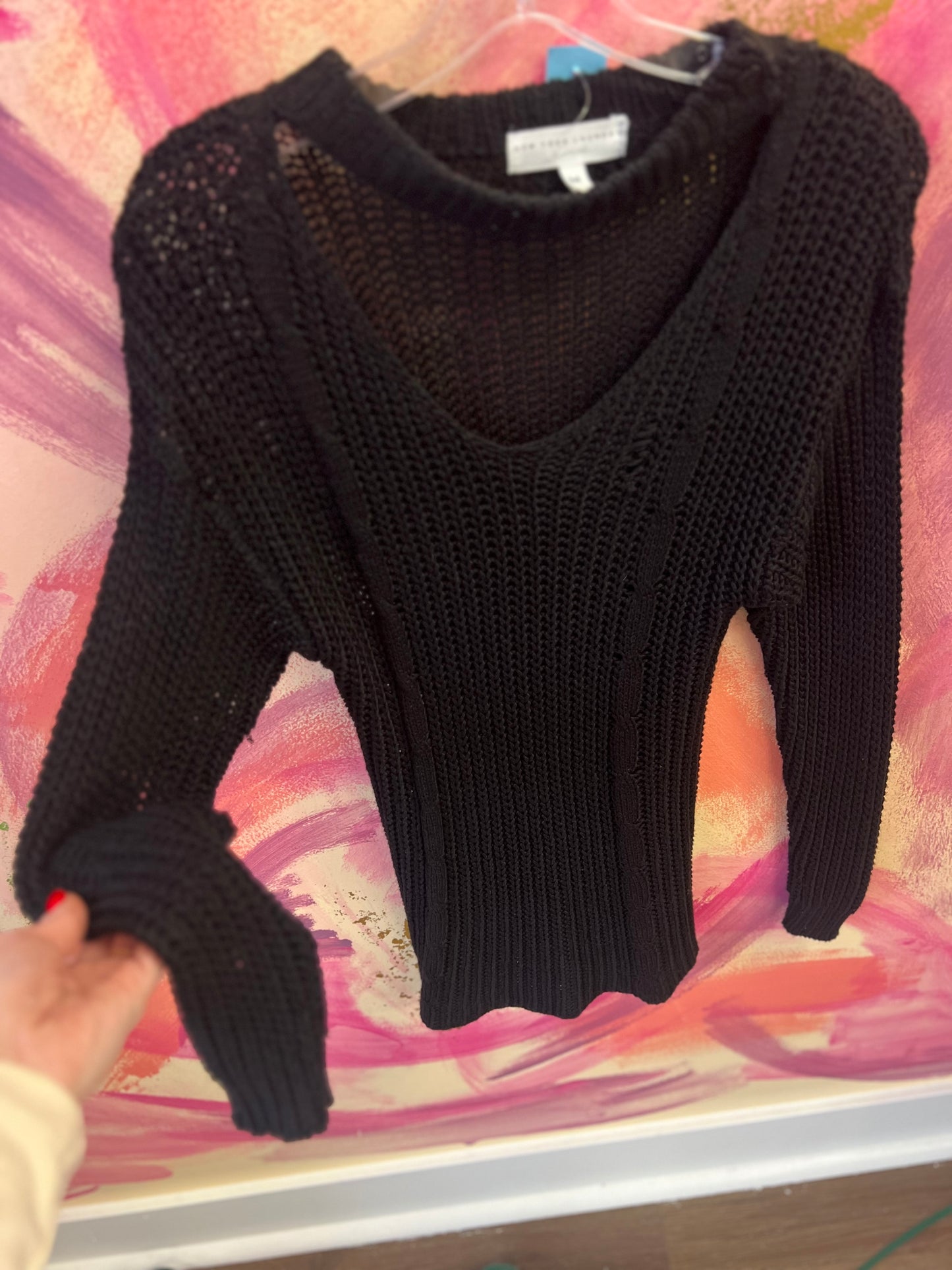 (MEDIUM) Black Knit Sweater