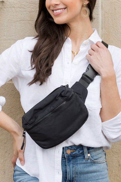 Zadie black fanny pack