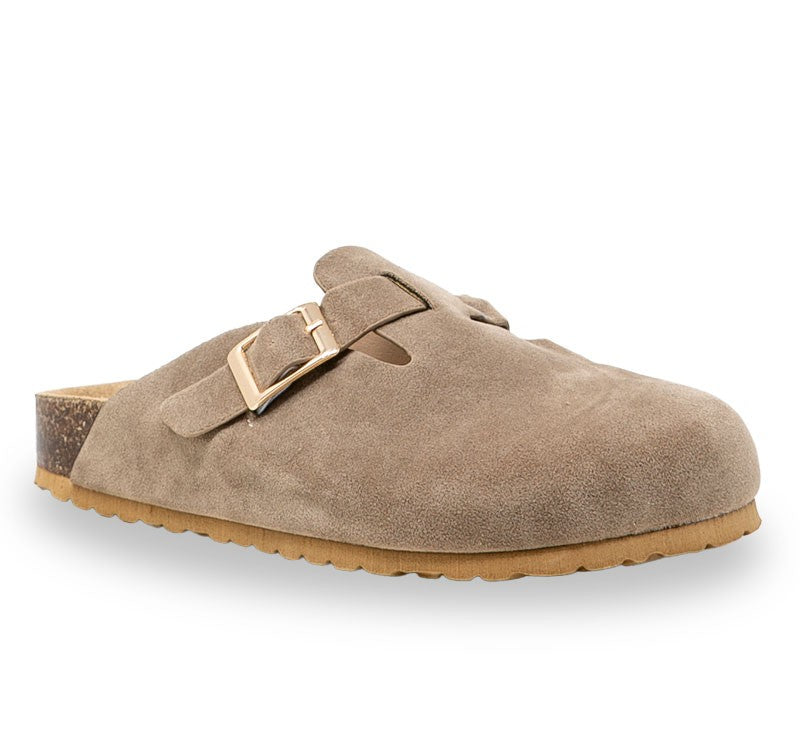 Kalina Taupe Boston Clogs