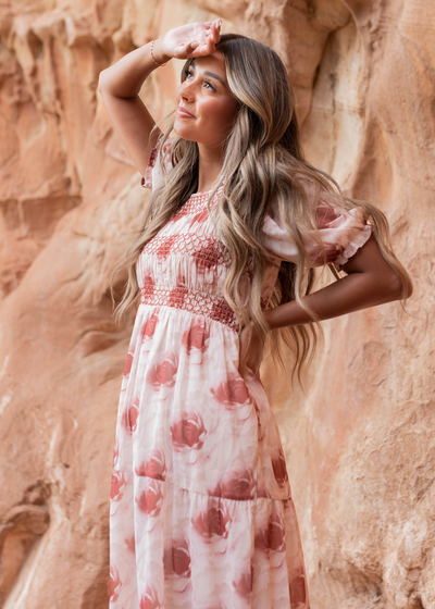 Victoria Rose Floral Tiered Dress