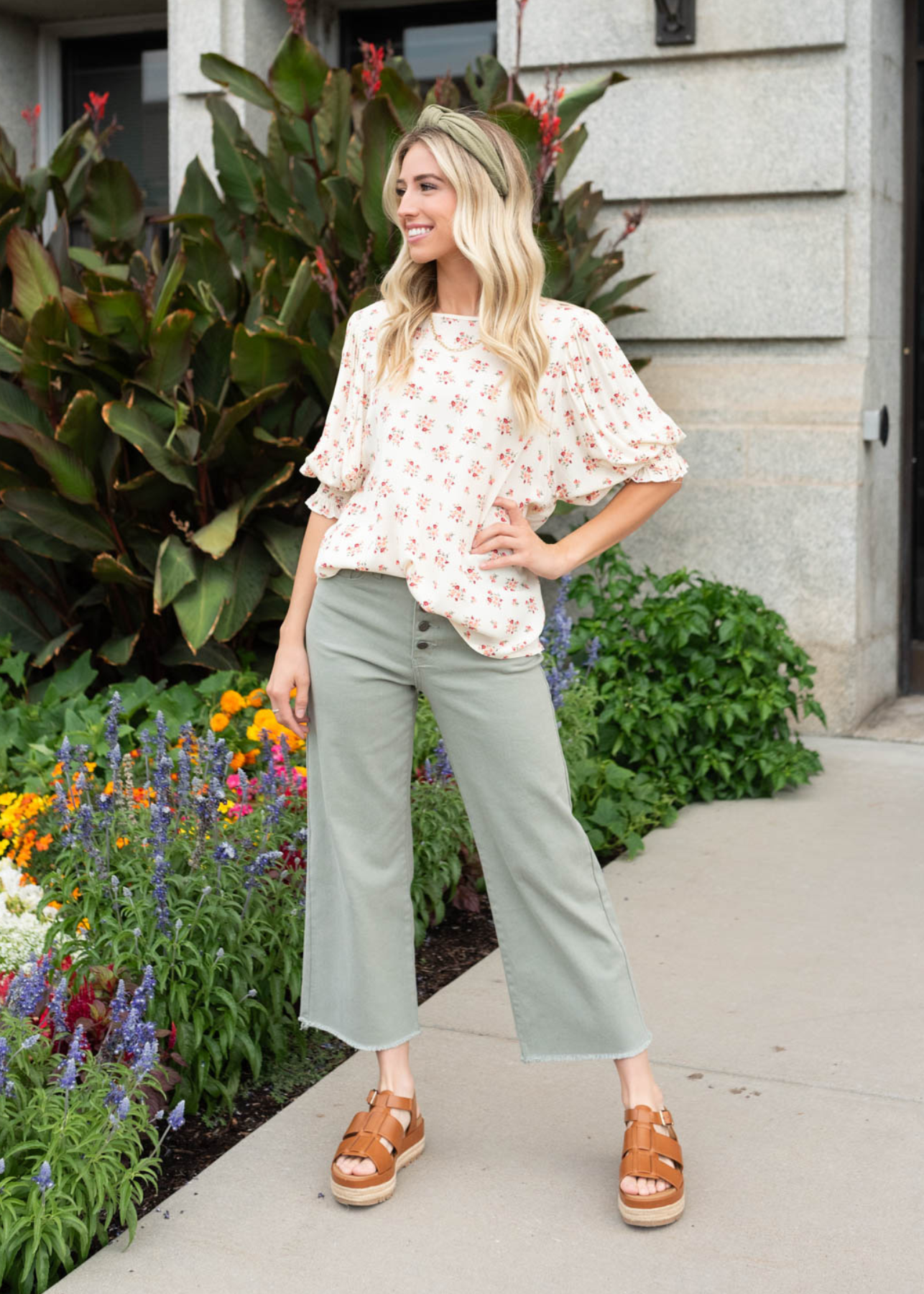 Eleanor Cream Floral Top