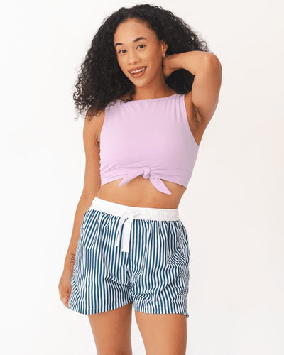 Indigo Stripe Board Short