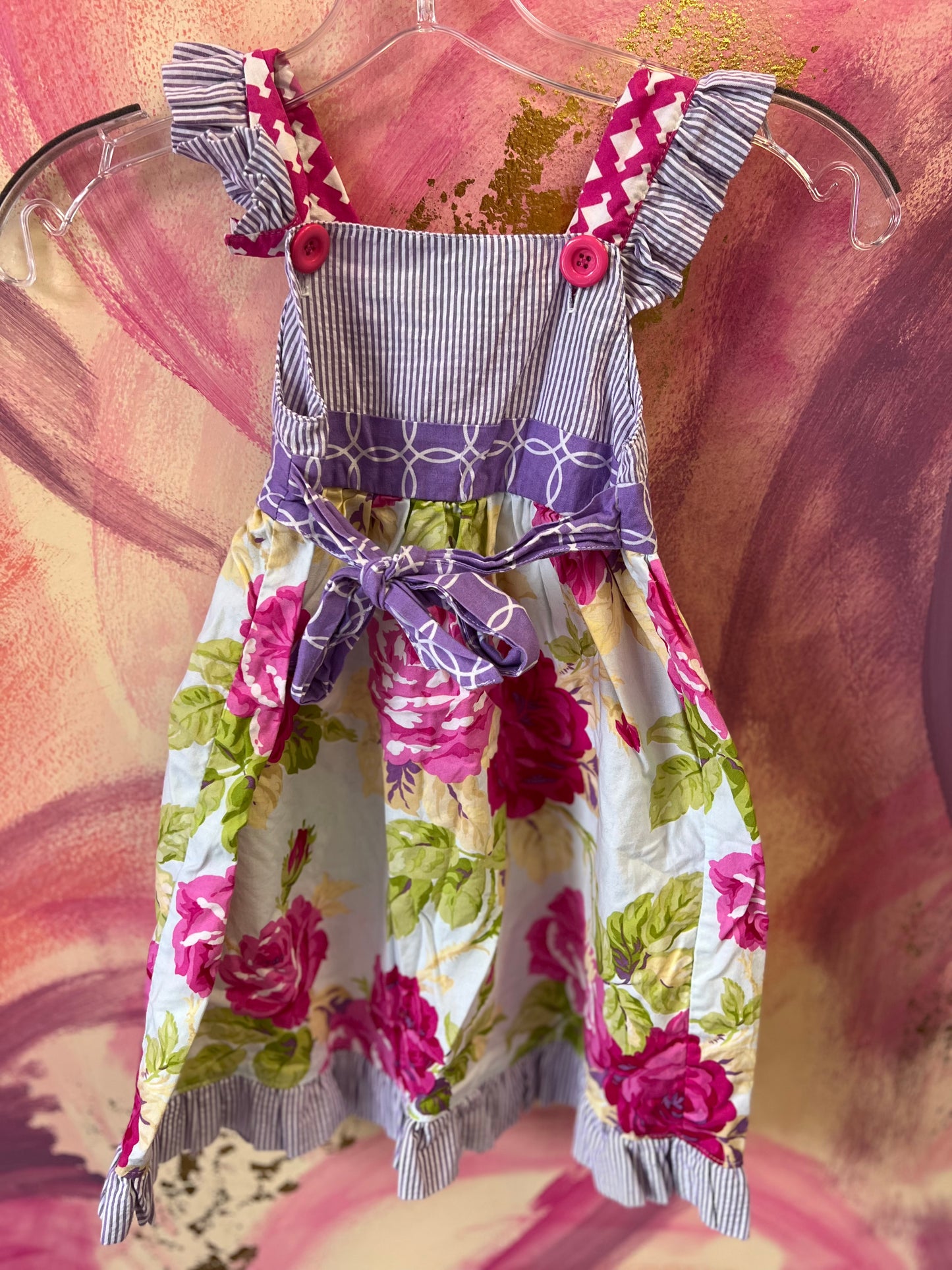 (Size 4-5) Purple Floral Dress