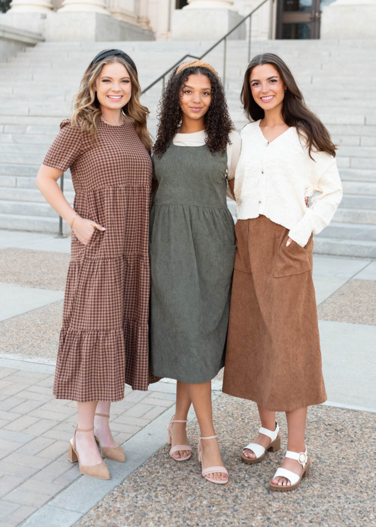 Emely Brown Gingham Dress