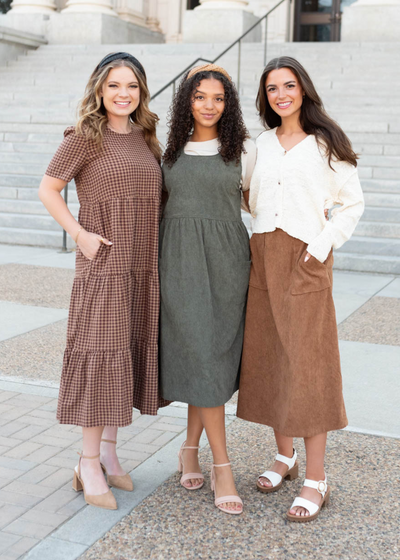 Emely Brown Gingham Dress