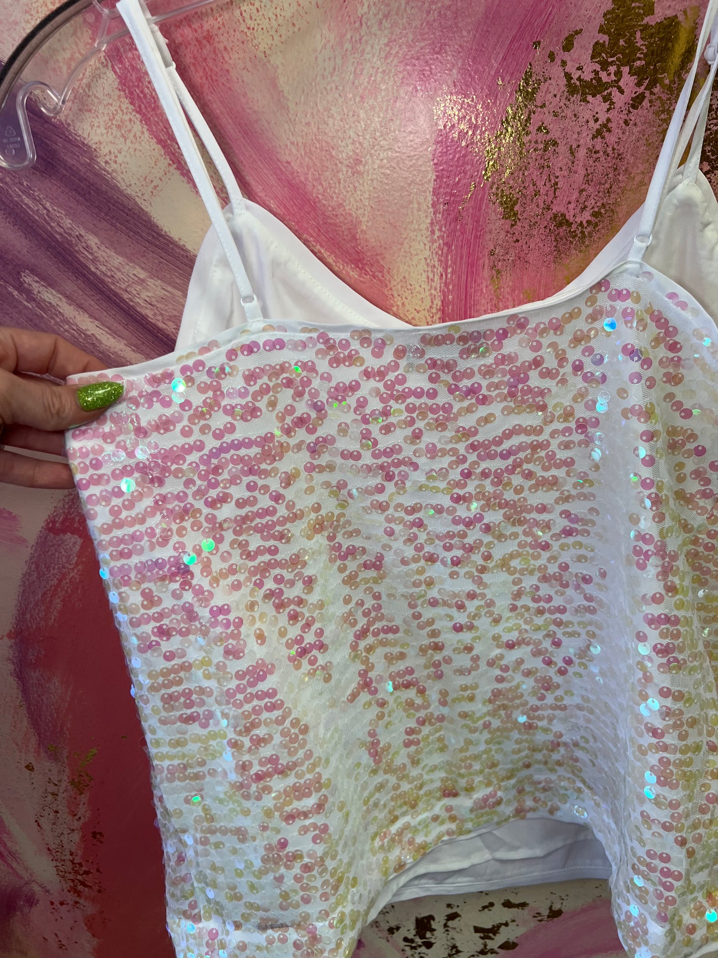 (XS) Vince Camuto Sequin Tank Top