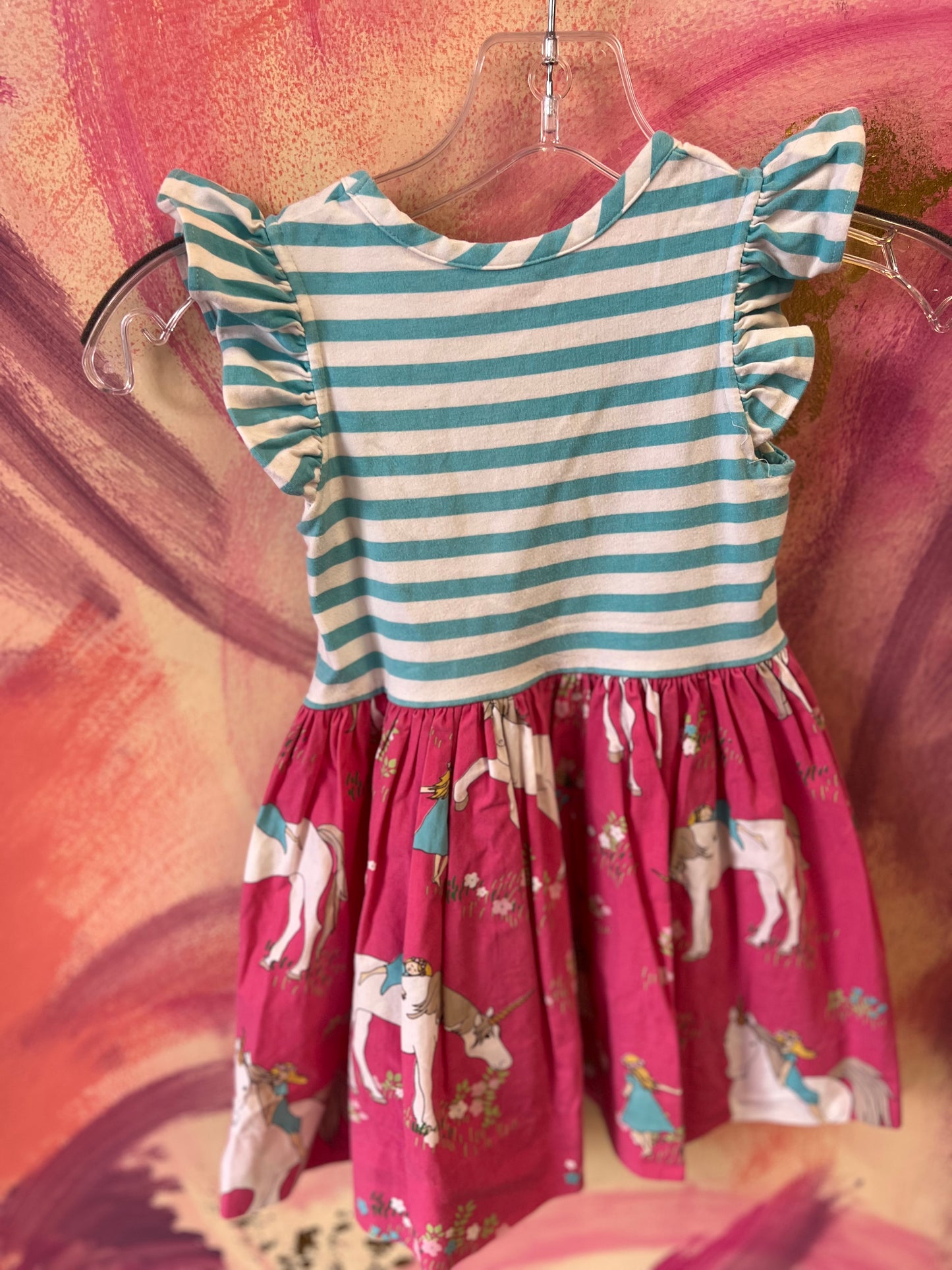 (Size 3-4) Pink Unicorn Dress