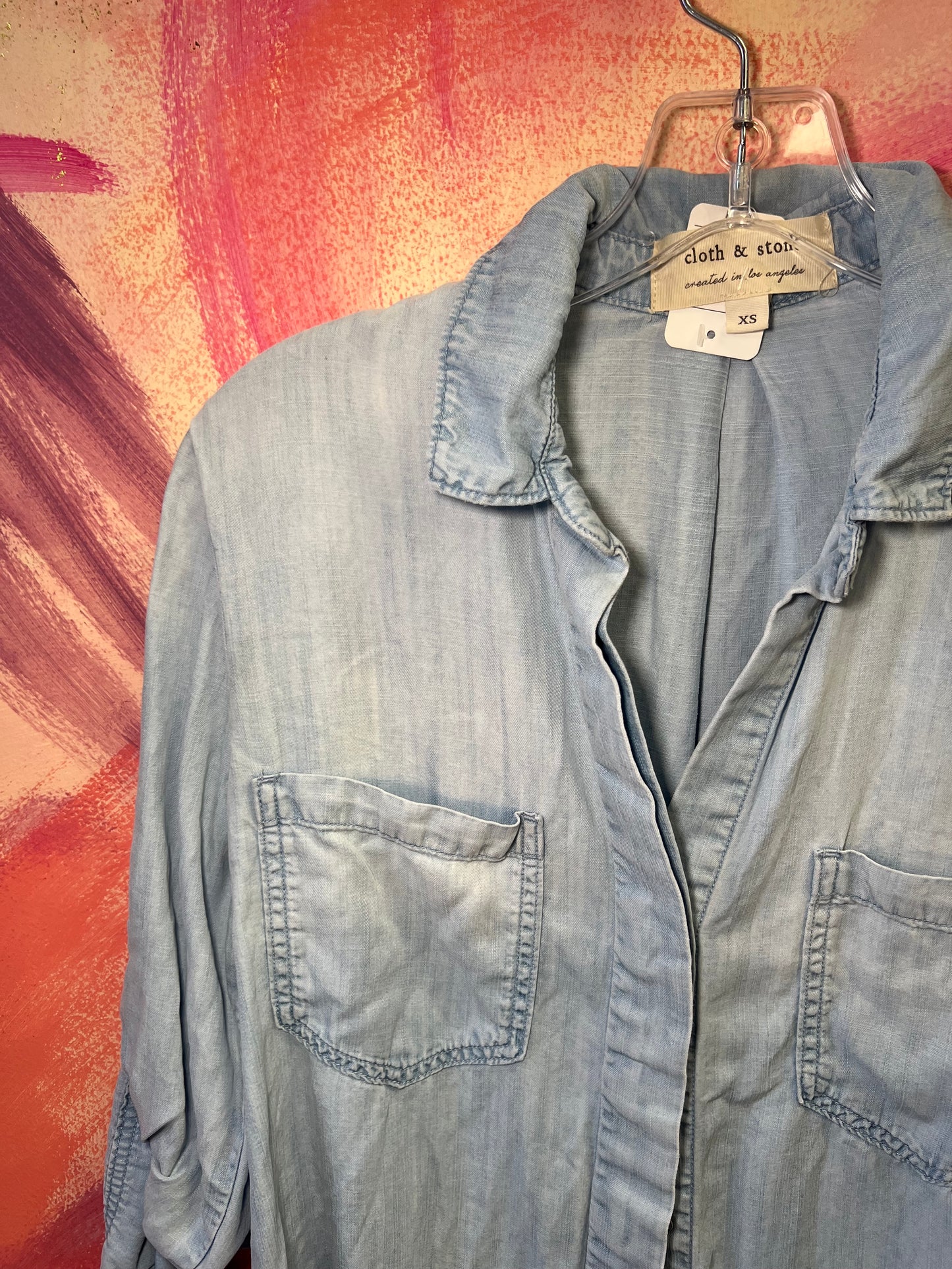 (XS) Anthropology Chambray Denim