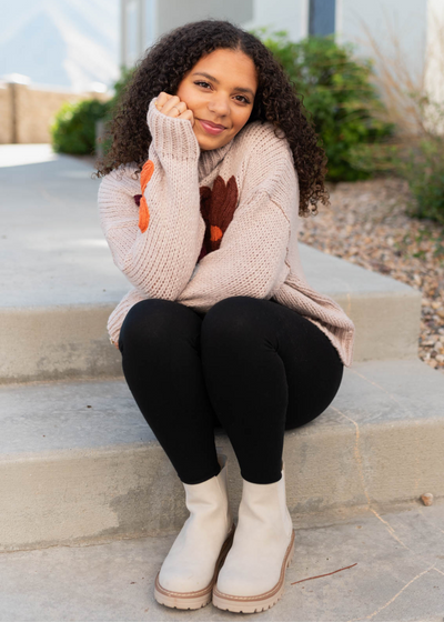 Natural flower sweater