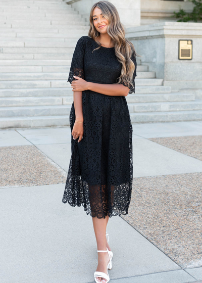 Black lace dress