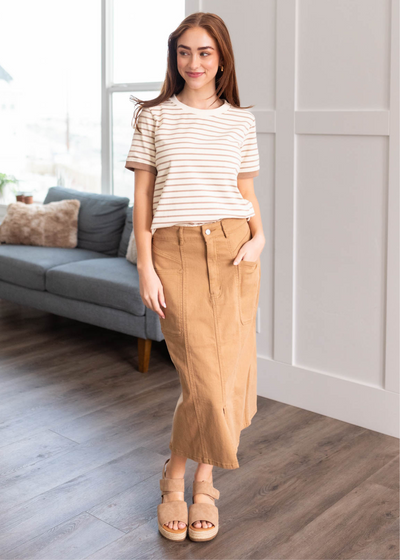 Ayala Camel Maxi Skirt