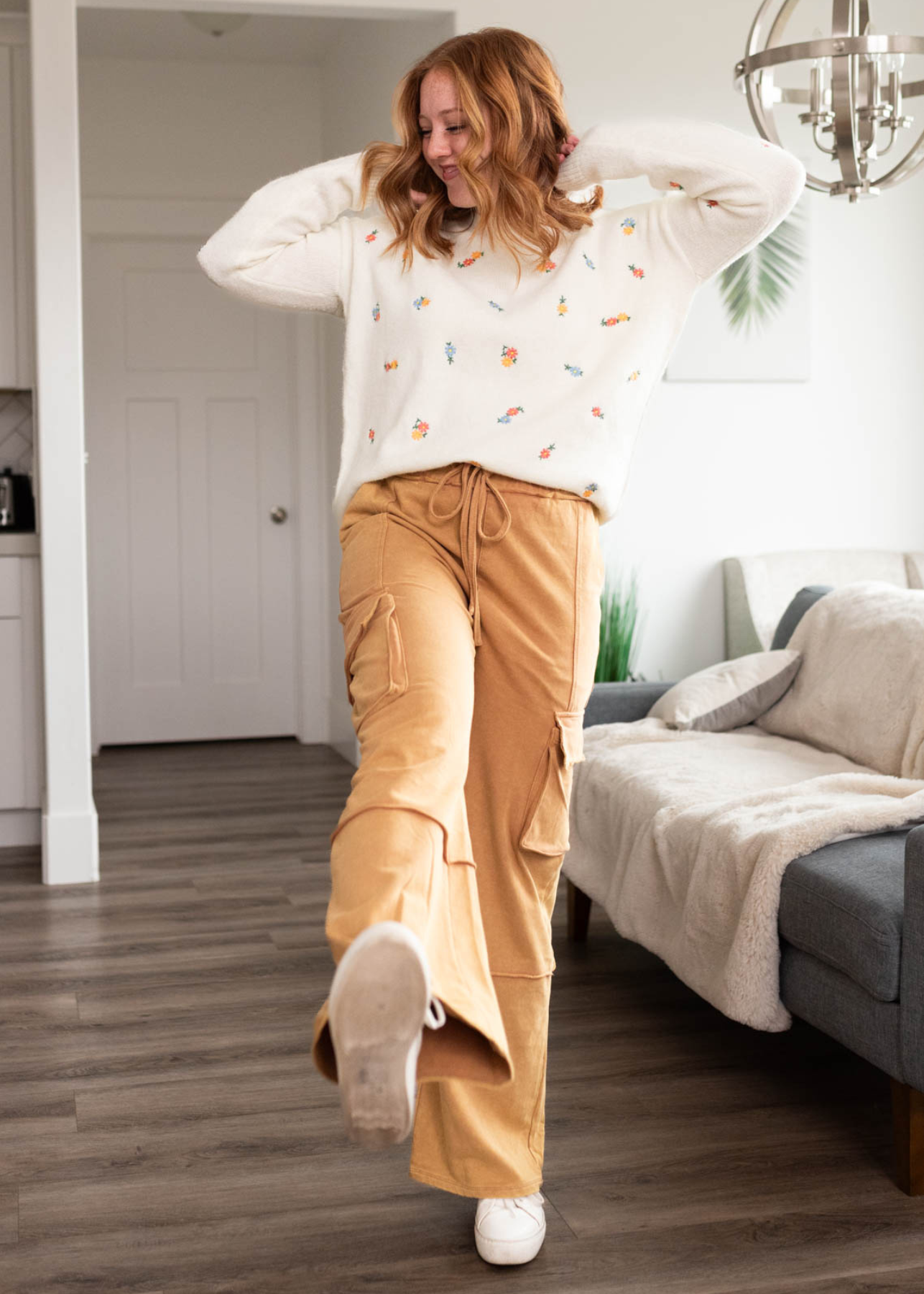 Mocha pants with wide leg