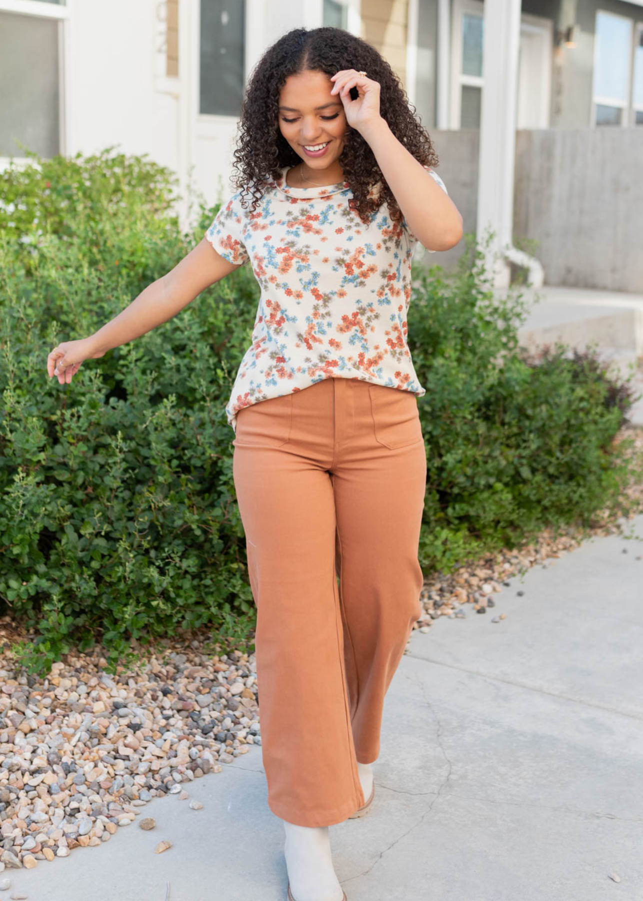 Bethany Cream Floral Top