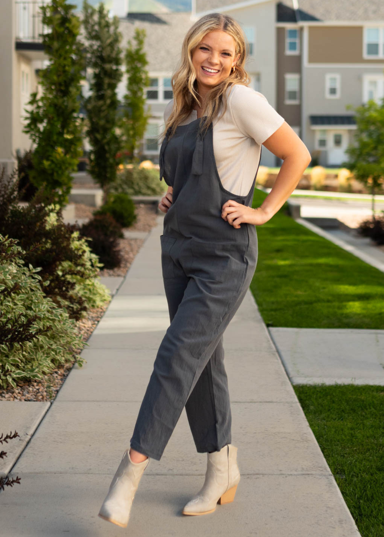 charcoal jumpsuit