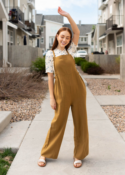 Dark Mustard washed jumpsuit