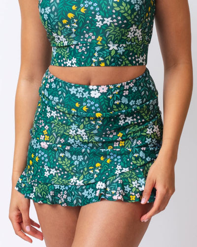 Cottage Floral Ultra High-Waist Skirt w/ Bottoms