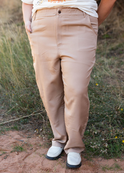 1x taupe pants