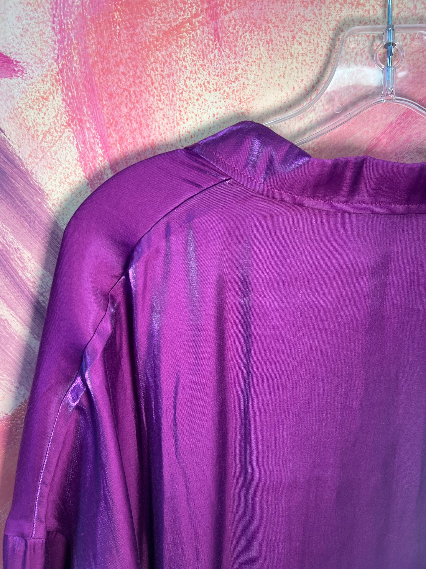 (Medium) Purple Button Down Blouse
