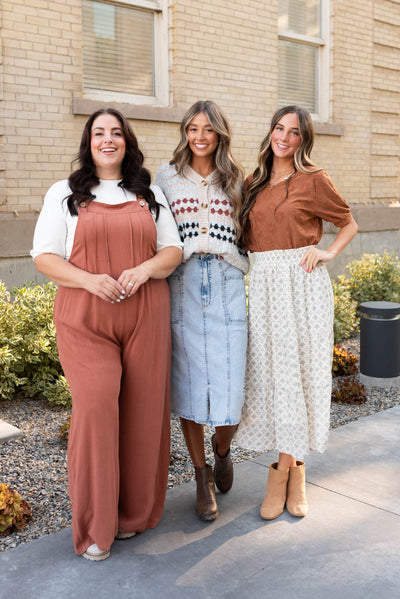 Hattie Taupe Pattern Cardigan