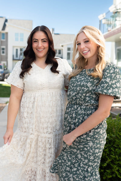 Linda Dusty Jade Floral Dress