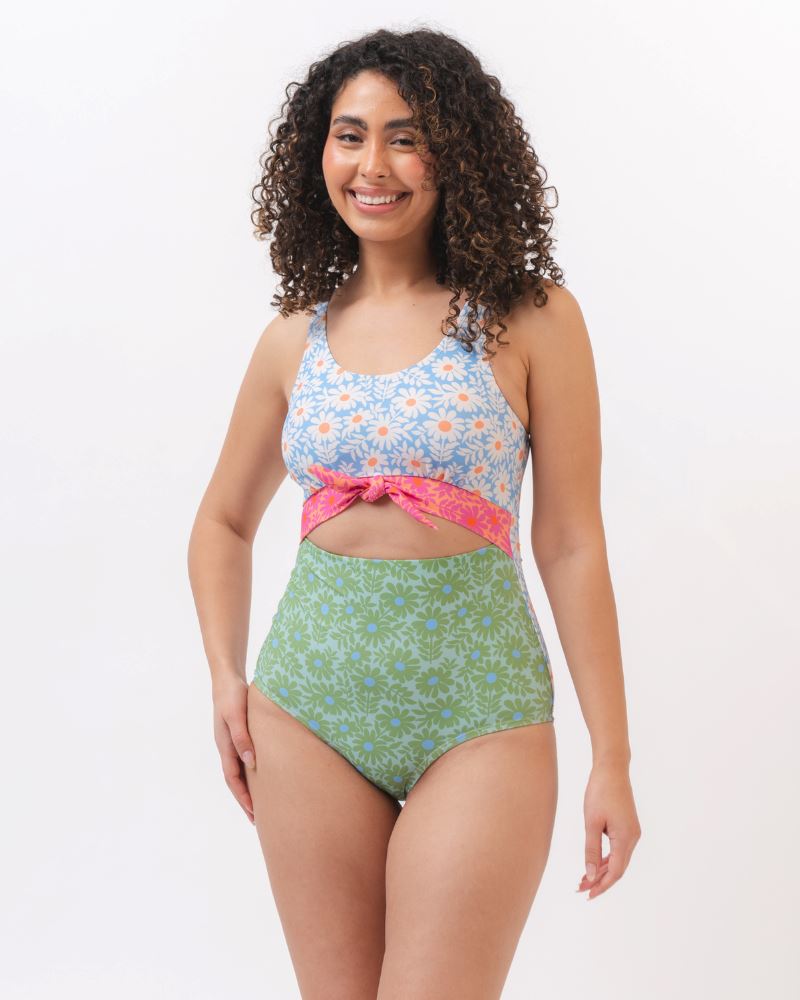 Daisy Patch Knotted One-Piece