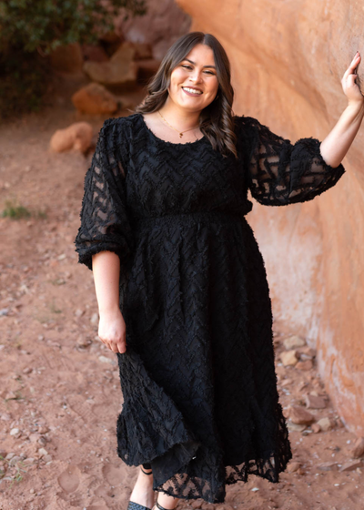 Plus size black dress