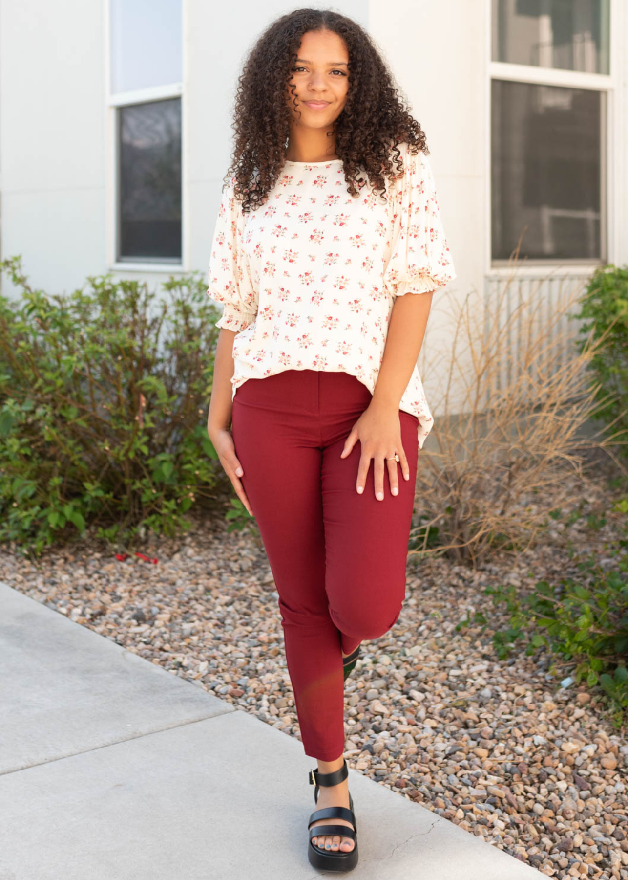 Eleanor Cream Floral Top