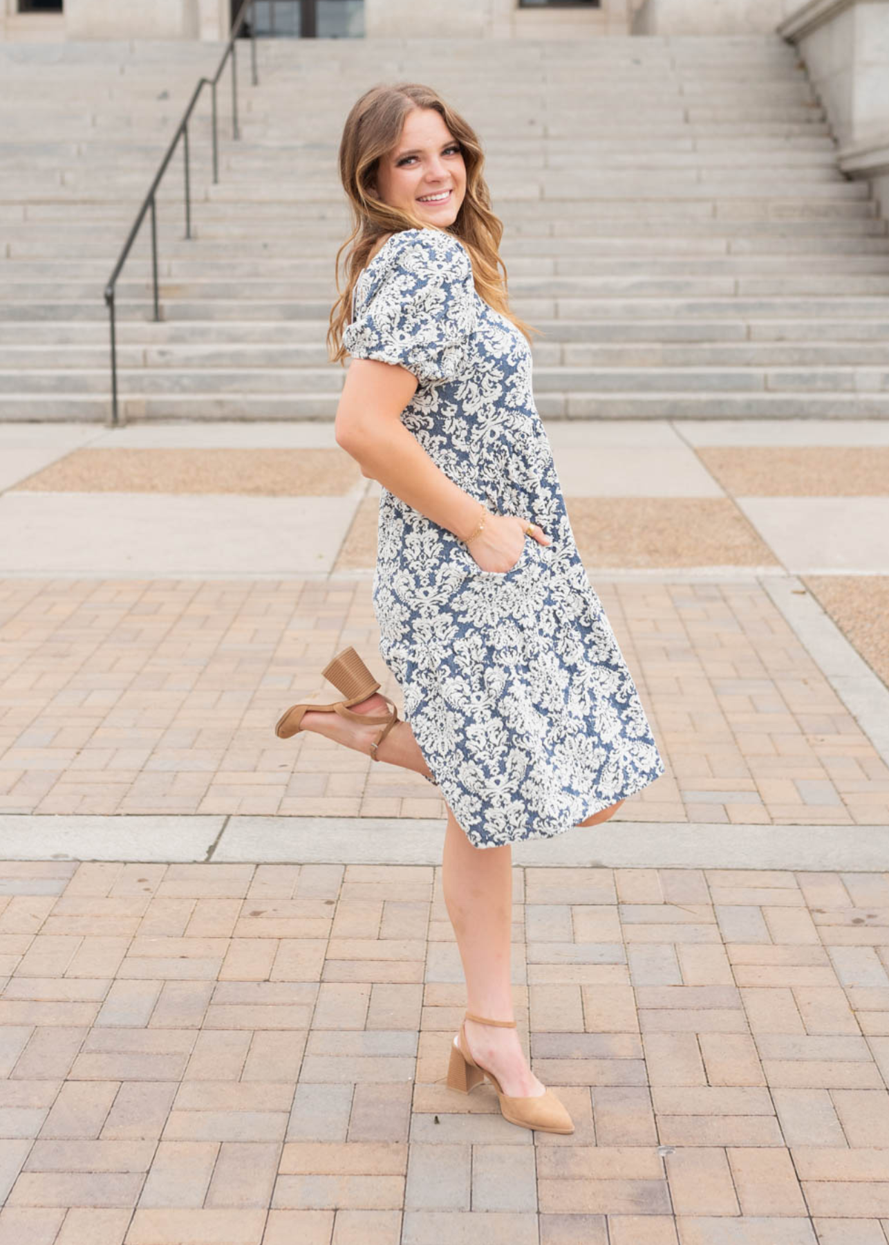 Hadlee Navy Multi Floral Dress