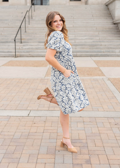 Hadlee Navy Multi Floral Dress