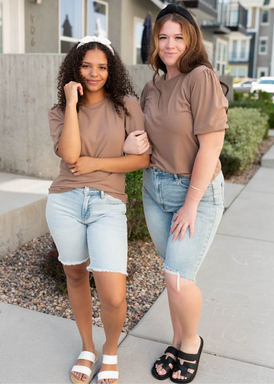 Hailee Basic Brown Top