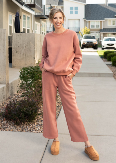 Heather Dusty Rose Sweatpants