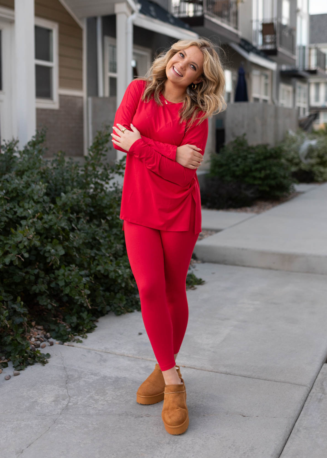 Long sleeve ruby lounge wear set