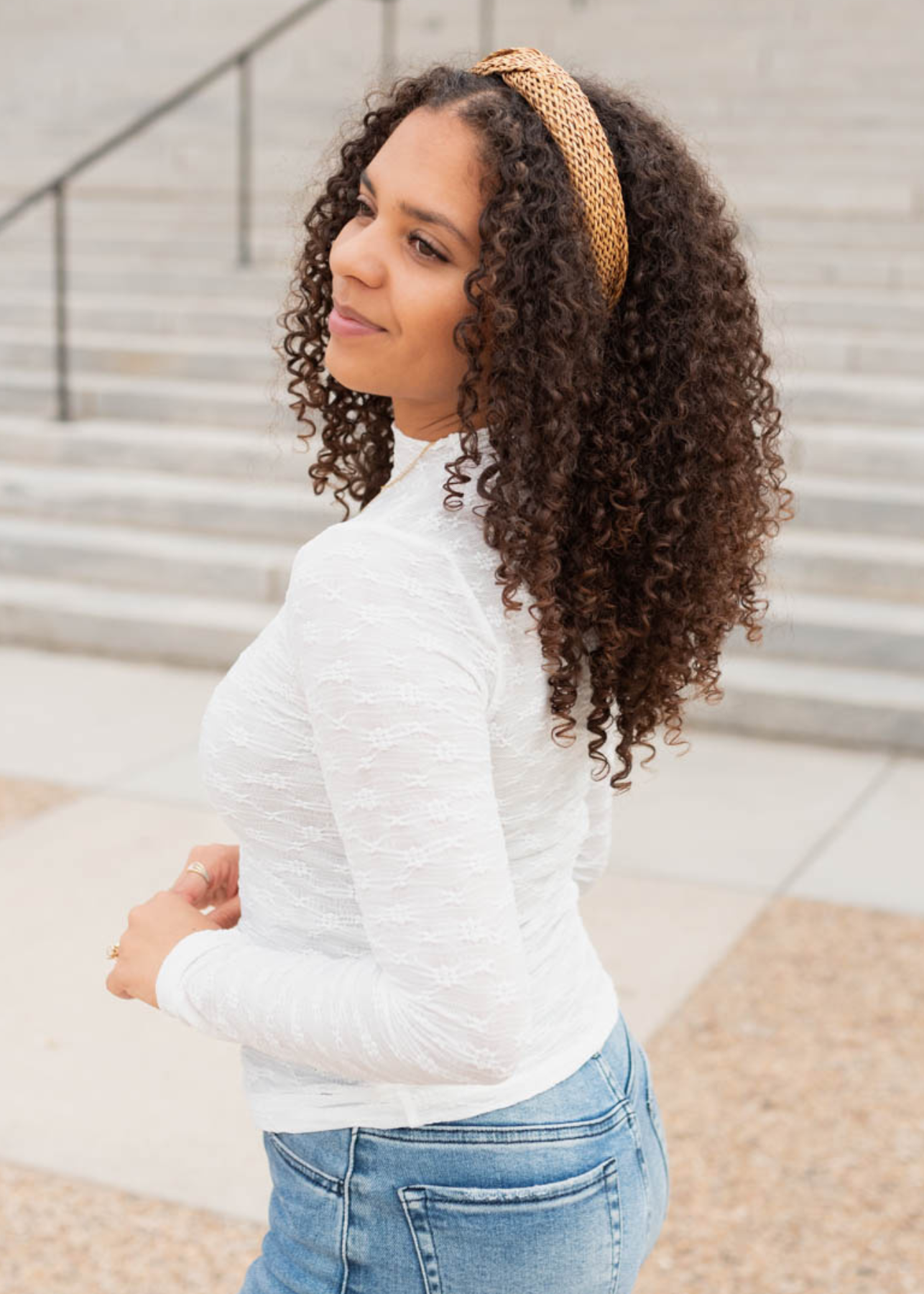 Jade White Sheer Floral Lace Top