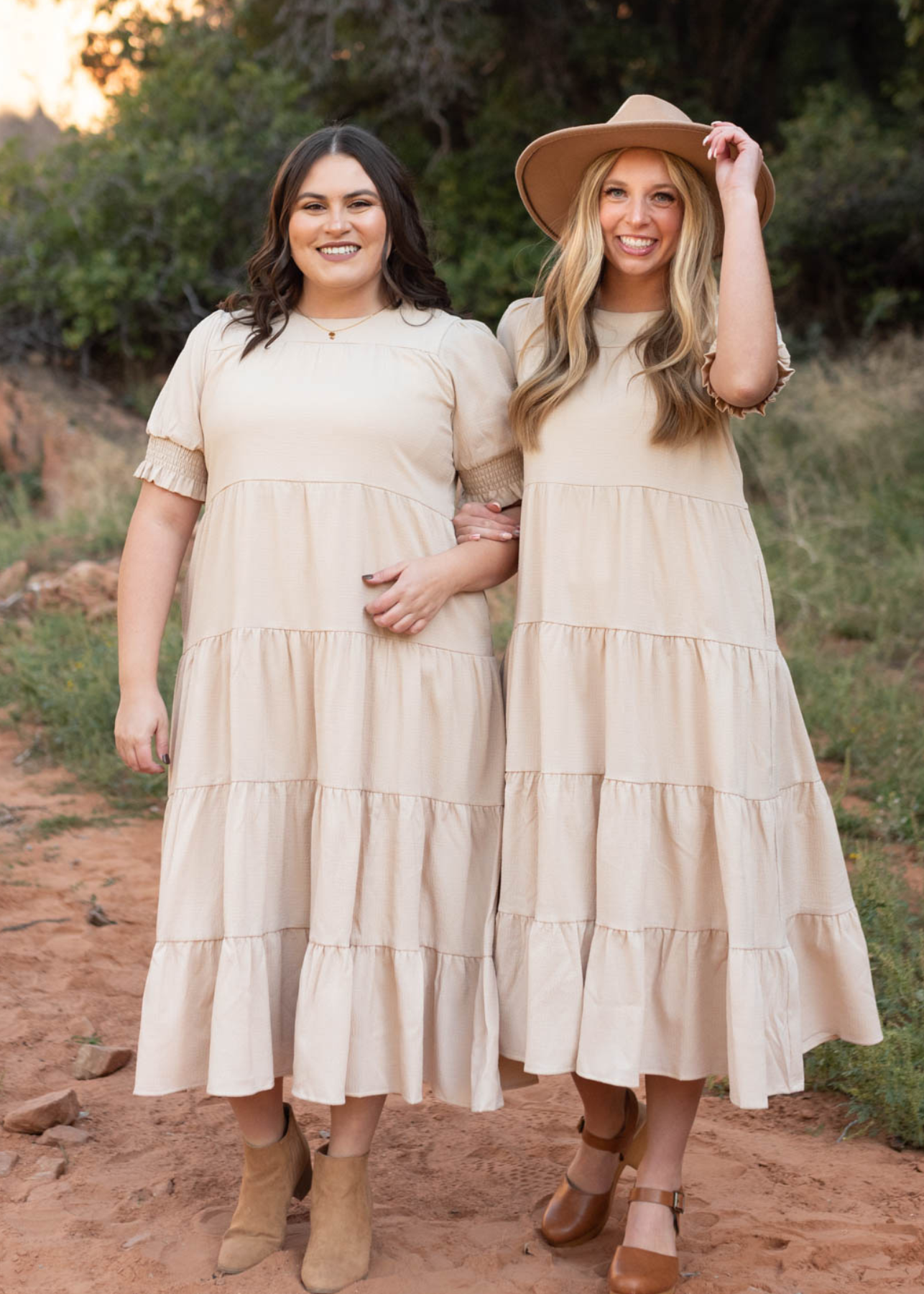 Janessa Tiered Cream Dress