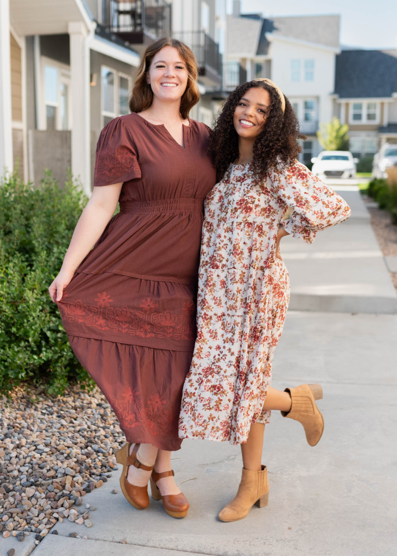 Jolie Burgundy Embroidered Detail Dress