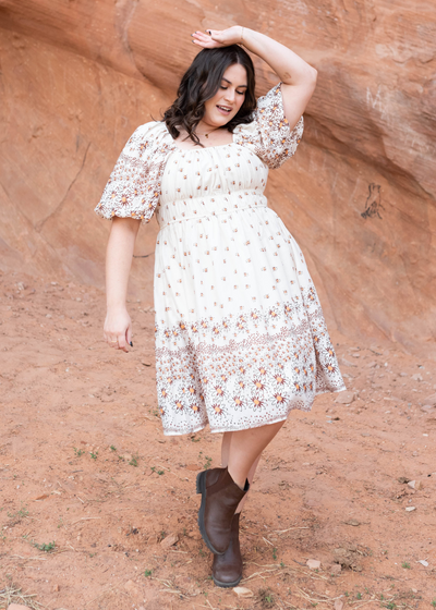 Josie Beige Daisy Dress