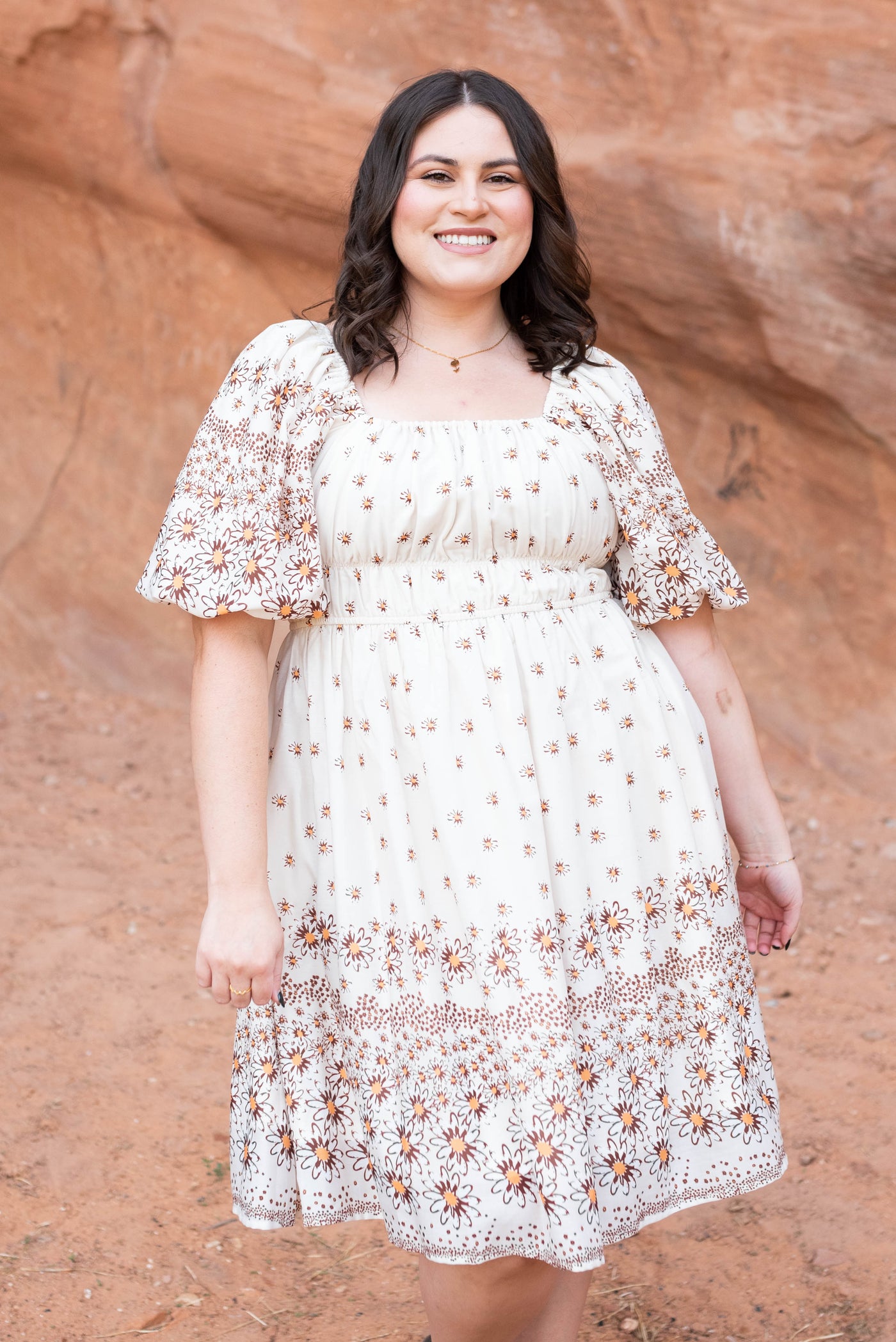 Josie Beige Daisy Dress