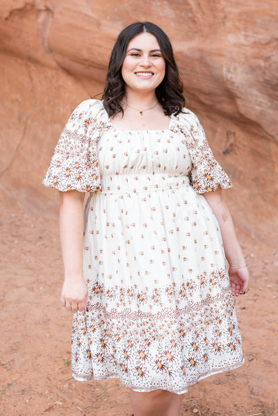 Josie Beige Daisy Dress