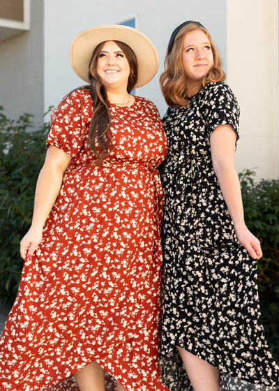 Lera Black Floral Dress