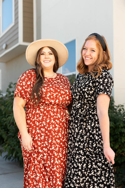 Lera Black Floral Dress