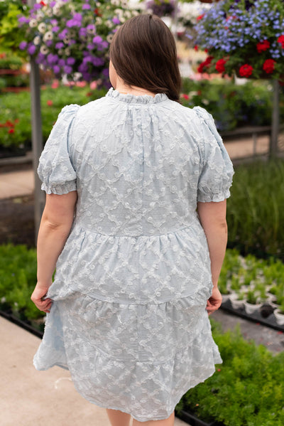 Lindi Light Blue Tiered Dress