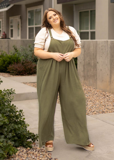 Luann Olive Jumpsuit