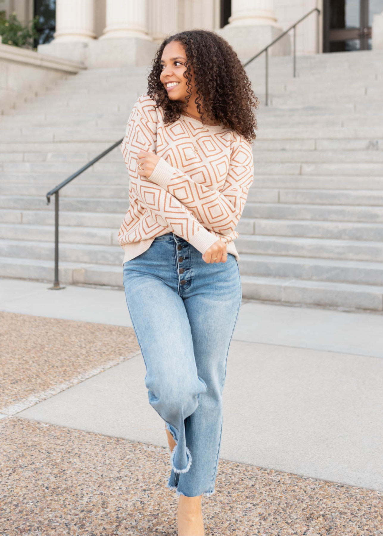 Mandy Oatmeal Pattern Sweater