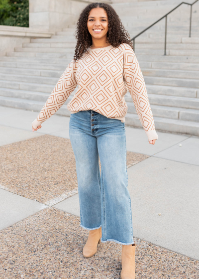 Mandy Oatmeal Pattern Sweater