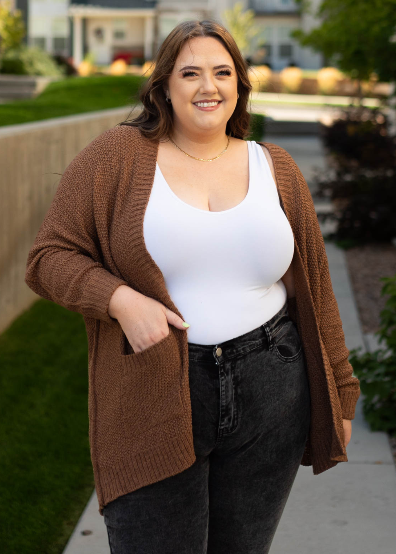 Long sleeve plus size coco cardigan