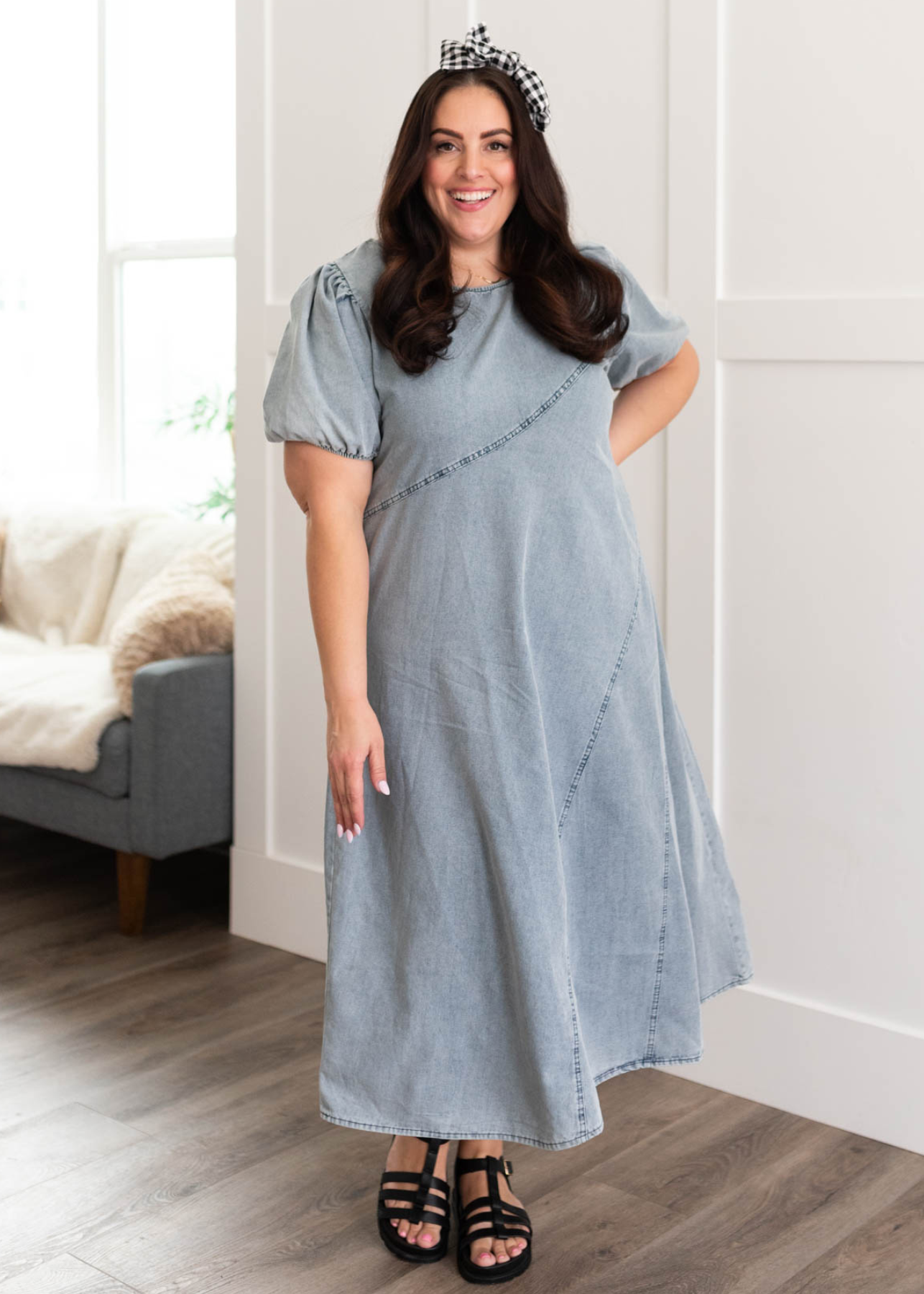 Natalia Light Denim Dress