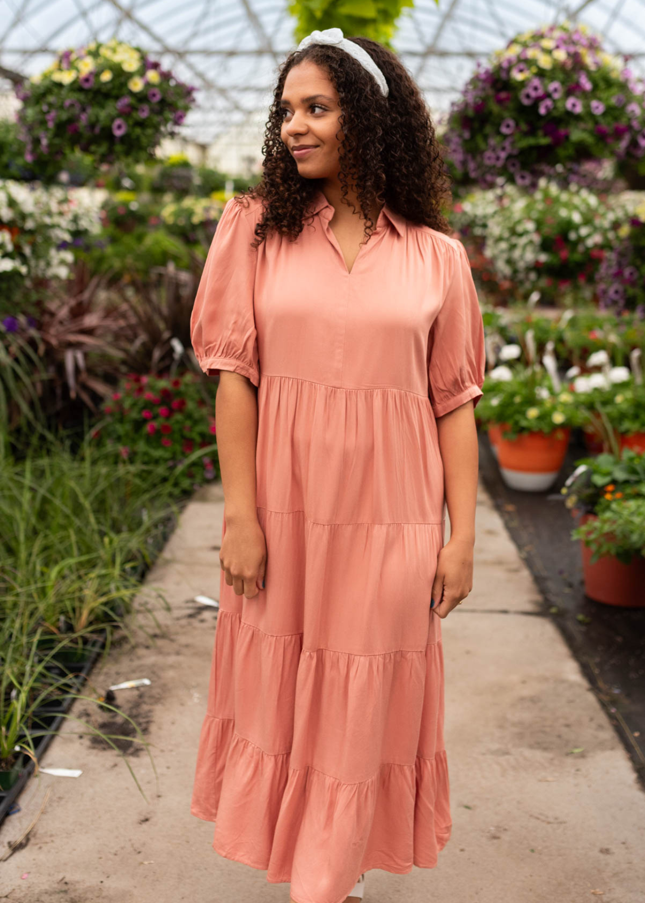 Nayeli Dusty Pink Collared Dress