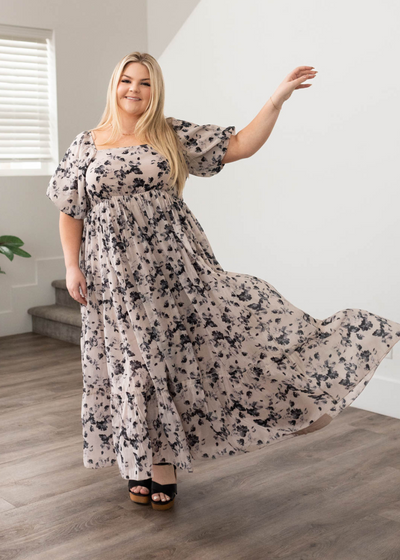 Plus size floral dress